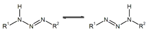 Tautomerism of triazenes derived from primary amines