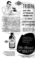 Ohio Chemical's Trimar, for anaesthesia (1952)