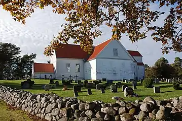 View of the graveyard