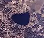 A small lake, aerial view