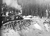 Train passing over bridge