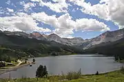 Trout Lake and mountains in background