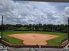 View looking out from the grandstand