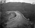 Old photo of Tufa Bridge from above