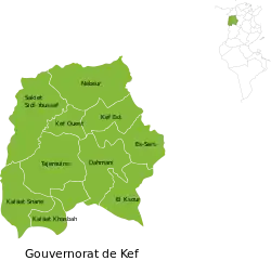 Subdivisions of Kef Governorate