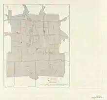 Map including Tian'anmen (labeled as T’ien-an Men 天安門) (1950s)