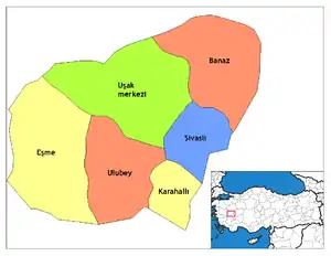 Districts of Uşak