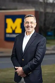 Domenico Grasso in front of UM-Dearborn