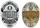 Badges of the University of Oregon Police Department.