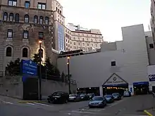 Entrance to UPMC's co-flagship hospital in Oakland: UPMC Presbyterian