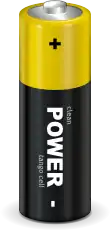 UPower logo: a battery cell of size AA