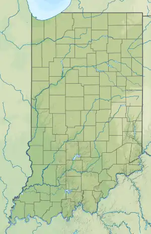 Map showing the location of Frances Slocum State Forest