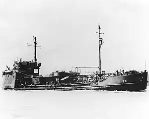 USS Calamus (AOG-25) Underway off San Francisco, California, c. March 1946