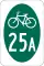 New York State Bicycle Route 25A marker