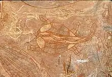 Rock painting at Ubirr in the Kakadu National Park