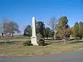 Driving circle around the monument