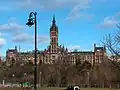 University of Glasgow (1867–70), spire added after Scott's death by his son John Oldrid Scott