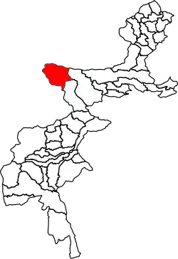 Location of Upper Kurram Tehsil in the Federally Administered Tribal Areas