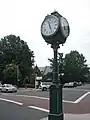 A landmark in Upper Montclair, a clock owned by Chase bank that is situated in the center of town and was installed around 1910.  About 2004, the clock was sent away for needed refurbishment.