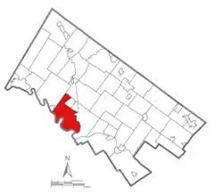 Location of Upper Providence Township in Montgomery County