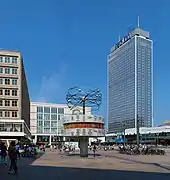 The World Clock and Park Inn hotel in the background