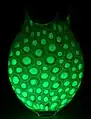 Foglio (Uranium glass under fluorescent light)