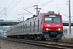 Most of Lisbon's suburban trains (except the Cascais Line services), are in the hands of CP's 2300/2400 Series. Two are here seen on the Linha do Norte, near Santa Iria de Azoia [pt].