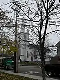 Unitarian Church at Uxbridge, where three term Worcester Mayor, and Uxbridge historian Judge Henry Chapin, delivered a published historical address in 1864 about Uxbridge history, and Lydia Taft's role as America's first woman voter.