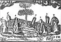 Drawing of the Västra Strö Monument published by Old Worm in 1643