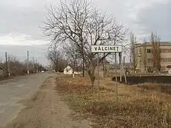 Vălcineț entrance sign, 2011