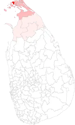 Location of Vaddukoddai