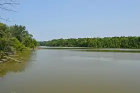 Blue lake waters