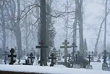 Old Believers' cemetery in Varnja