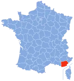 Location of Var in France