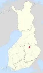 Location of Varpaisjärvi in Finland