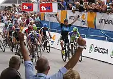 Boasson Hagen celebrating his victory