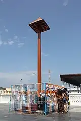 Flag pole at the church