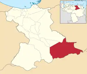 Location in Anzoátegui