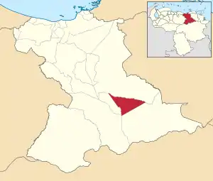 Location in Anzoátegui