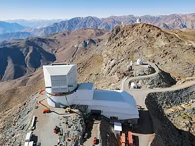 Vera C. Rubin Observatory under construction