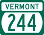 Vermont Route 244 marker