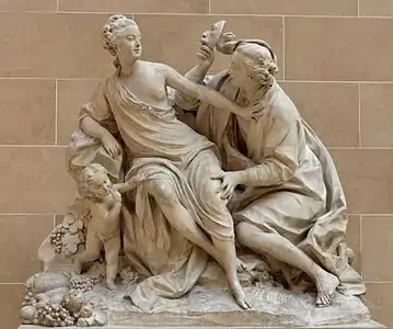 A rococo Vertumne et Pomone (1760) by Jean-Baptiste Lemoyne.