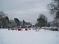 Playground in snow