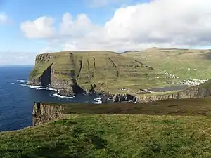 View from Eggjarnar to Vágseiði.