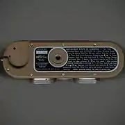 Bottom view of the camera, showing the instructions on how to load and advance the film.