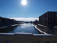 A view from the bridge, looking south to the Concession Street Bridge