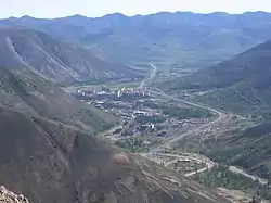 View of the urban-type settlement of Dukat in Omsukchansky District