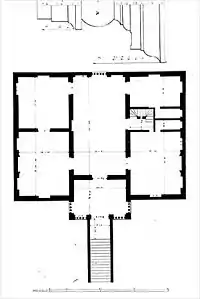 Floor plan (drawing by Ottavio Bertotti Scamozzi, 1778)