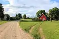 Country road on the island of Kihnu