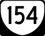 State Route 154 marker